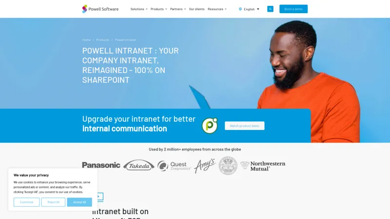 Homepage of Powell Intranet