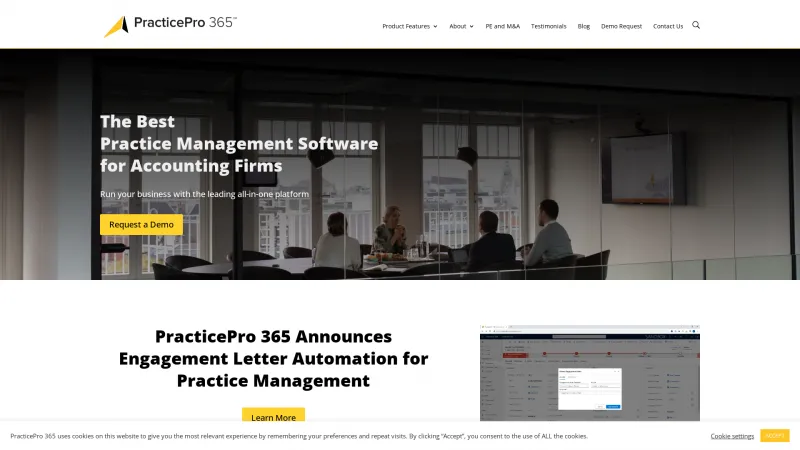 Homepage of PracticePro 365