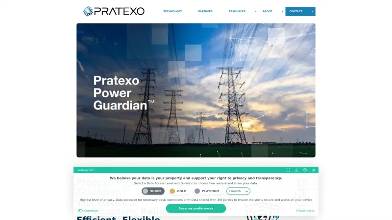 Homepage of Pratexo