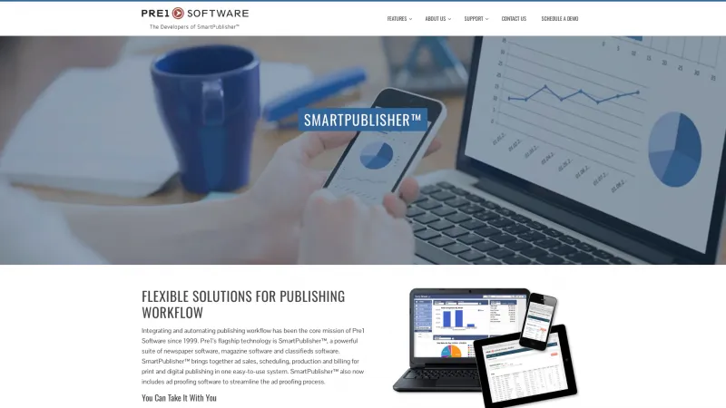 Homepage of SmartPublisher