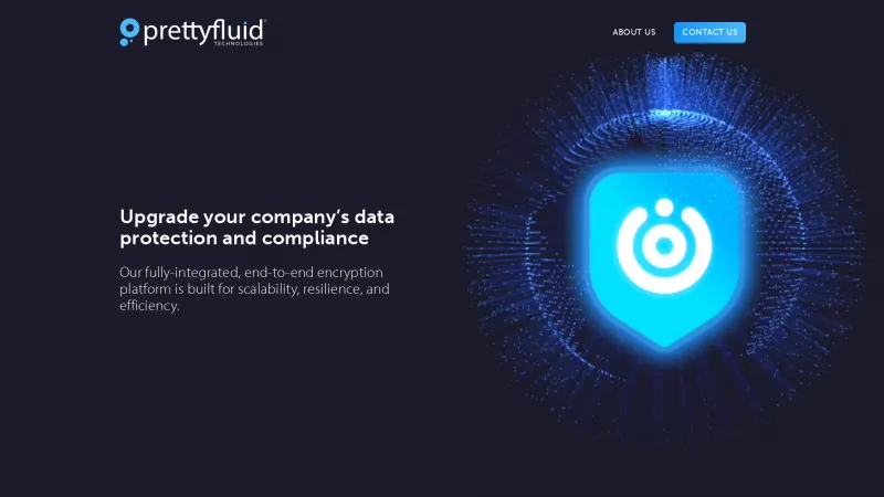 Homepage of PrettyFluid Technologies