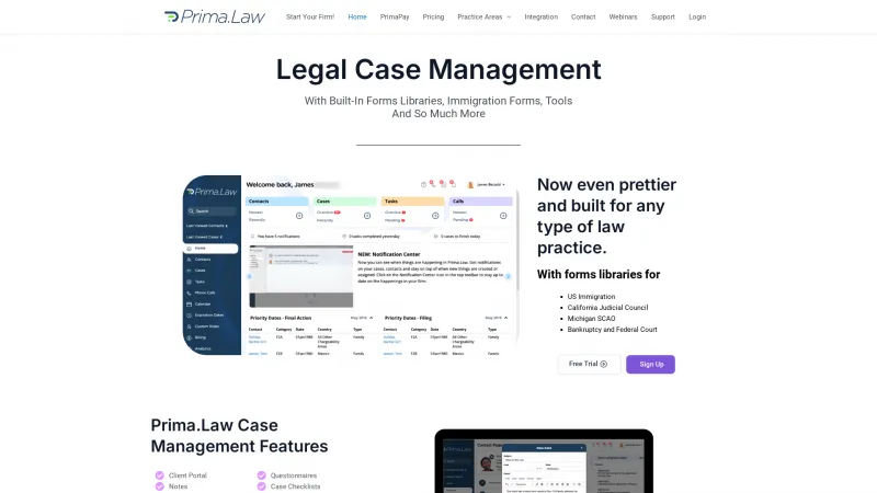 Homepage of Prima.Law