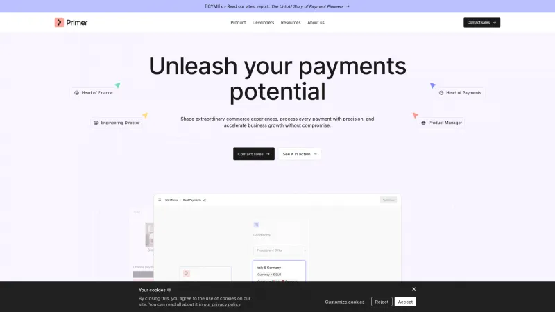 Homepage of Primer