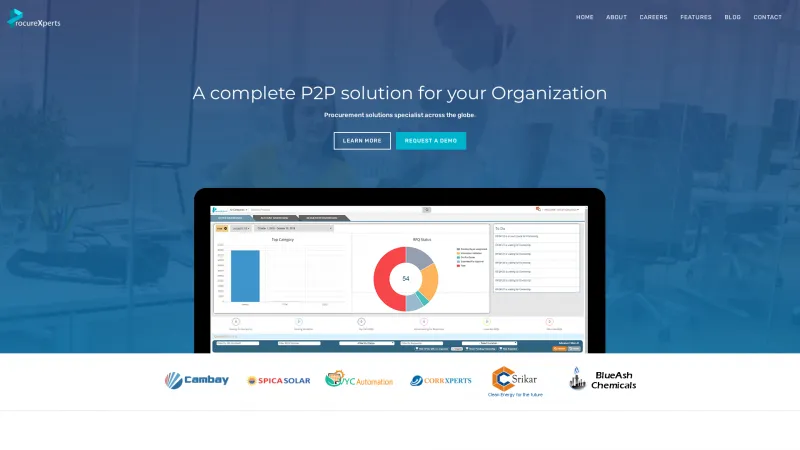 Homepage of Procure Xperts