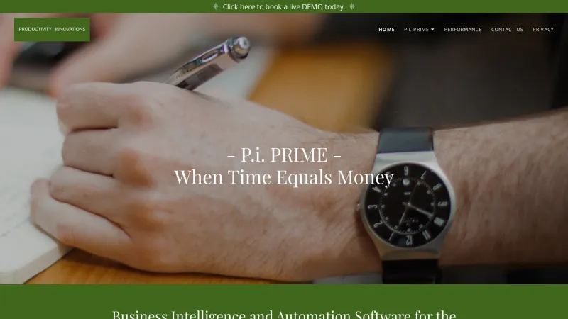 Homepage of P.i. Prime