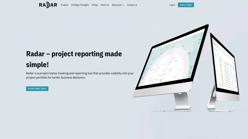 Homepage of Projects RADAR