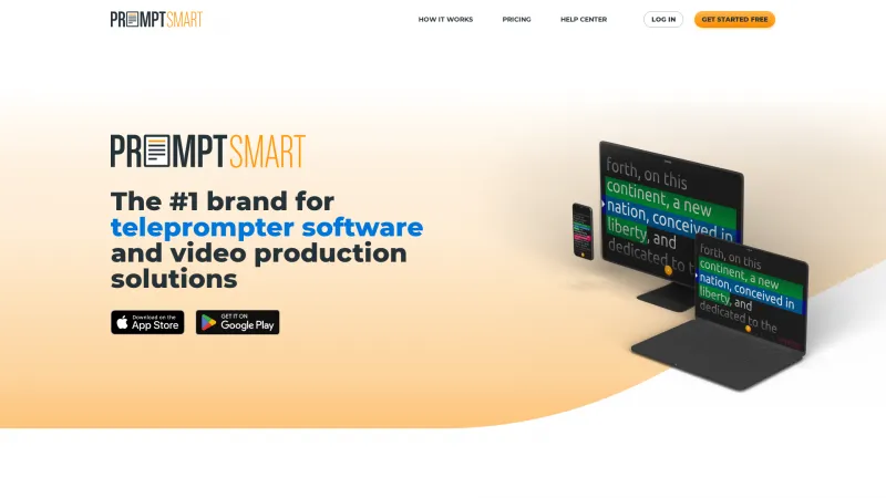 Homepage of PromptSmart