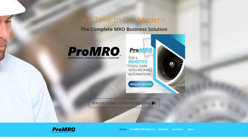 Homepage of ProMRO