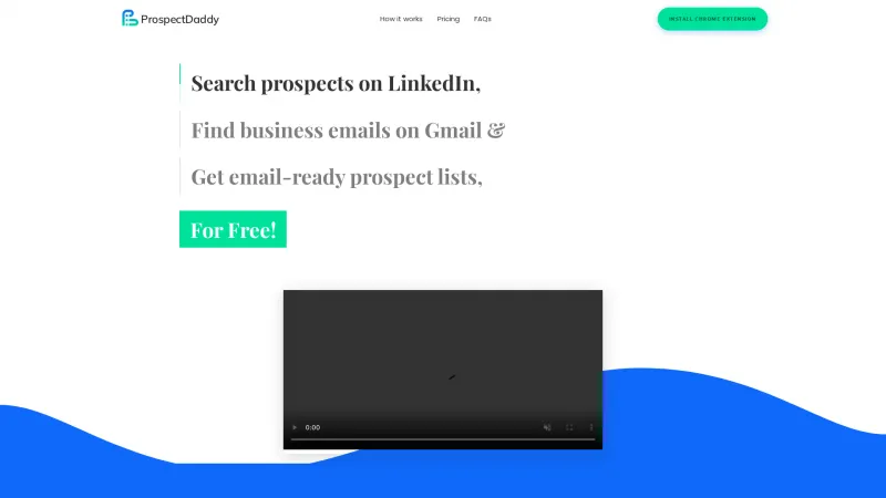 Homepage of ProspectDaddy