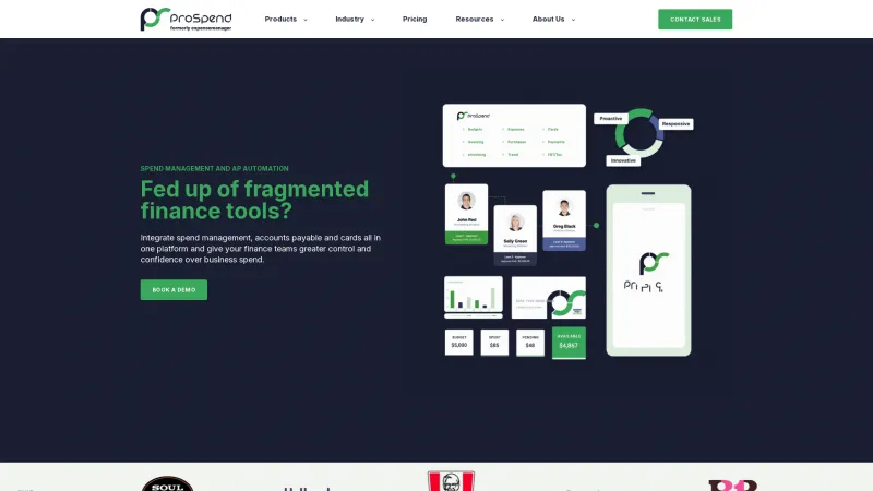 Homepage of ProSpend