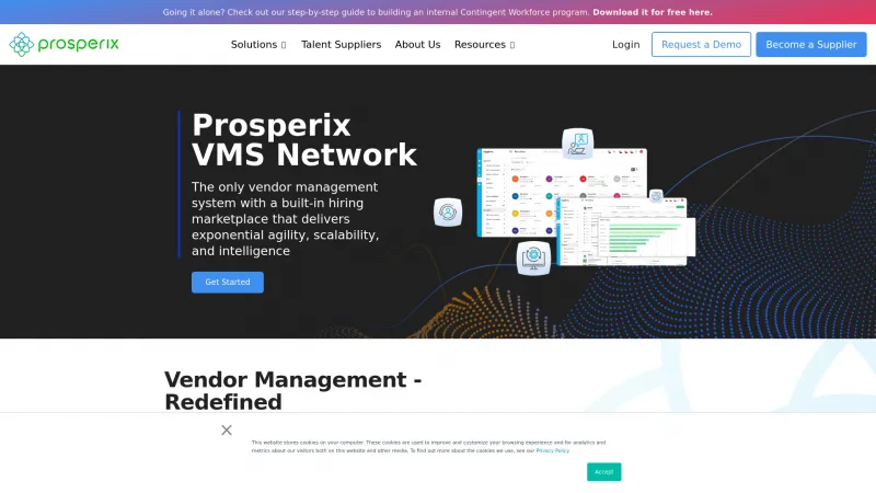 Homepage of Prosperix VMS