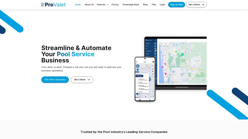 Homepage of ProValet