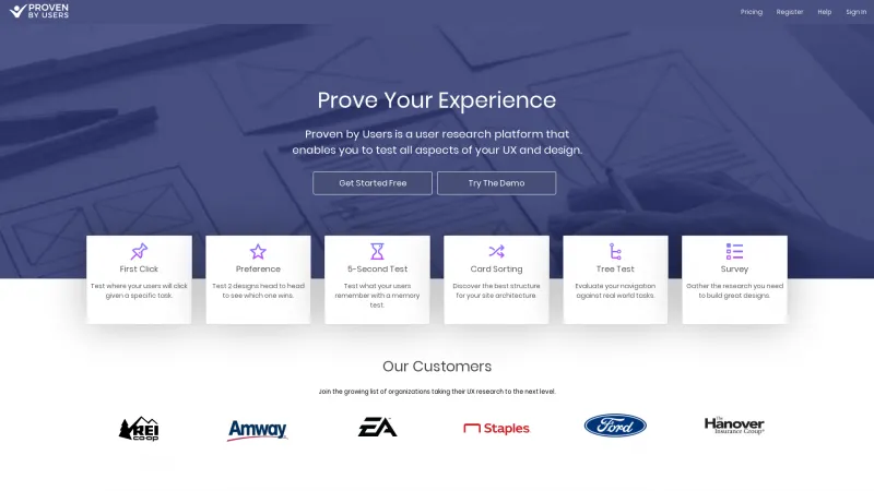 Homepage of Proven by Users