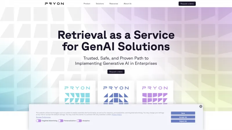 Homepage of Pryon