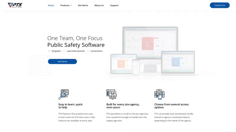 Homepage of PTS Solutions