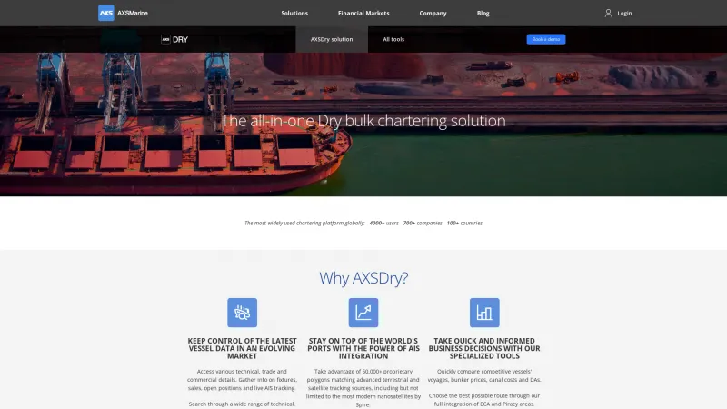 Homepage of AXSDry