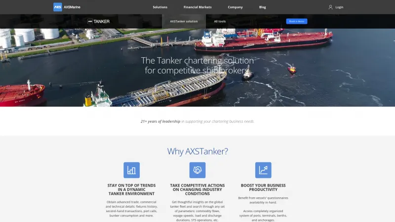 Homepage of AXSTanker