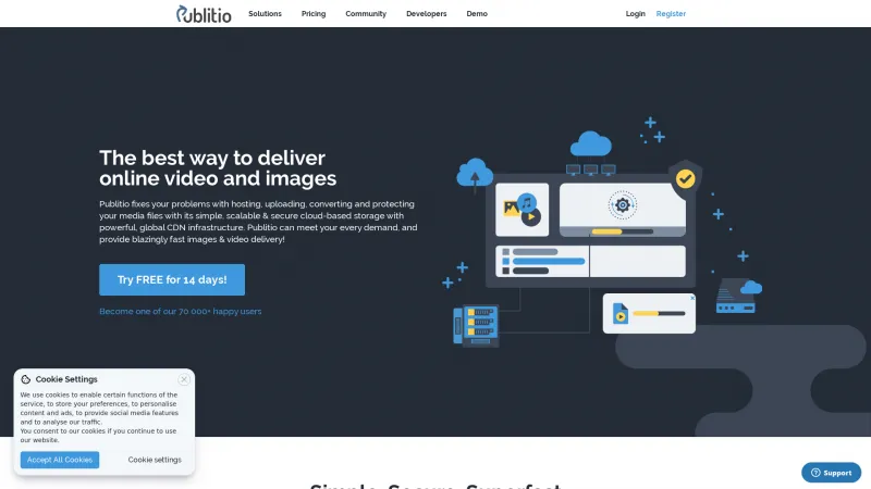 Homepage of Publitio