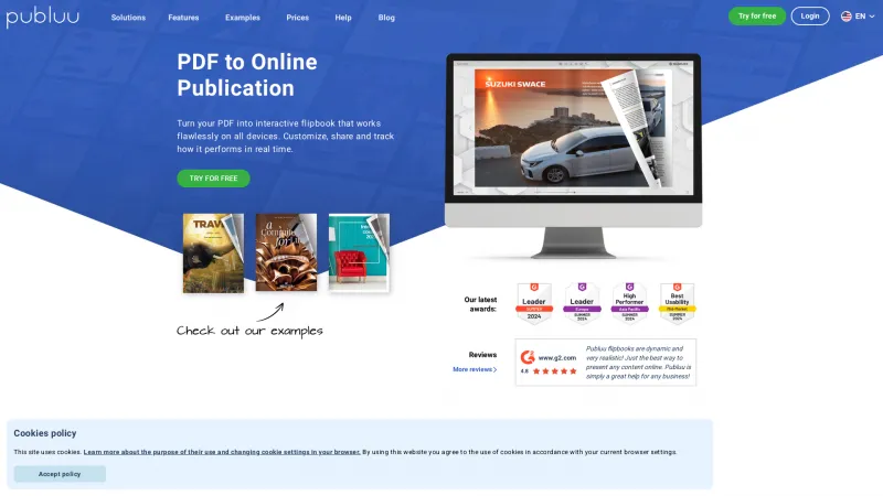 Homepage of Publuu