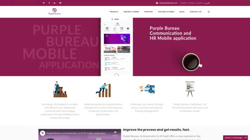 Homepage of Purple Bureau HR