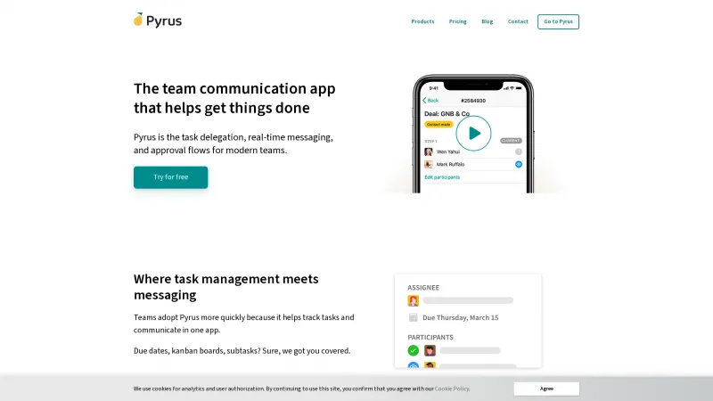 Homepage of Pyrus