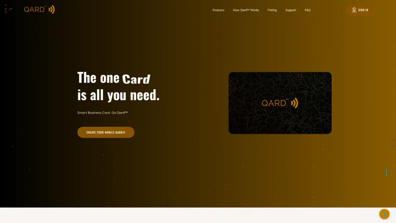 Homepage of Qard