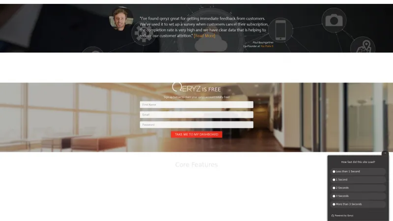 Homepage of Qeryz