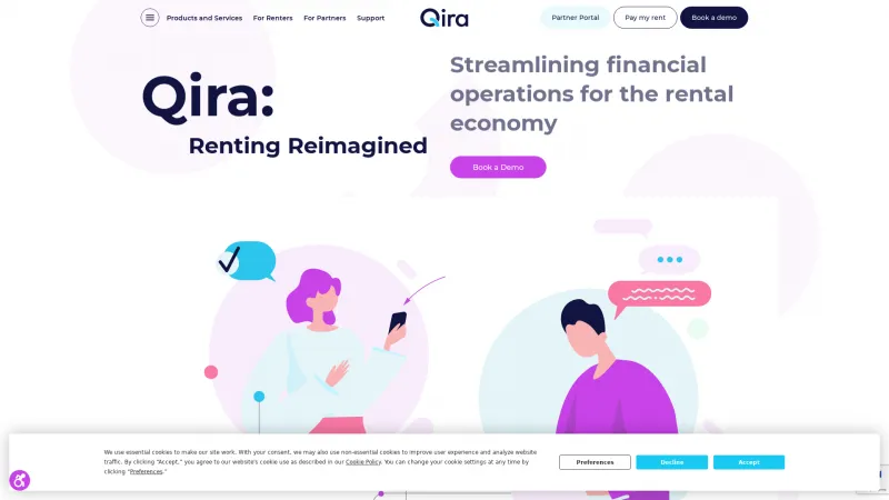 Homepage of Qira