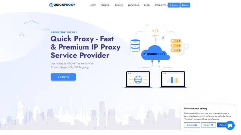 Homepage of Quick Proxy