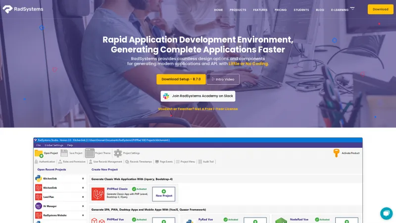 Homepage of RadSystems