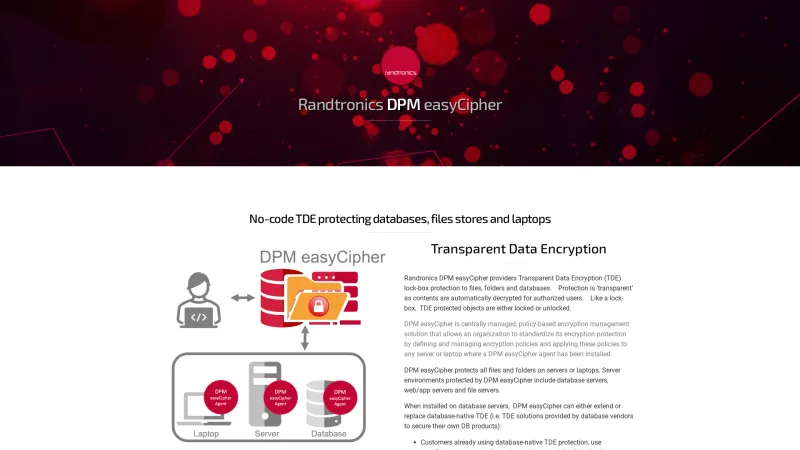 Homepage of Randtronics DPM easyCipher