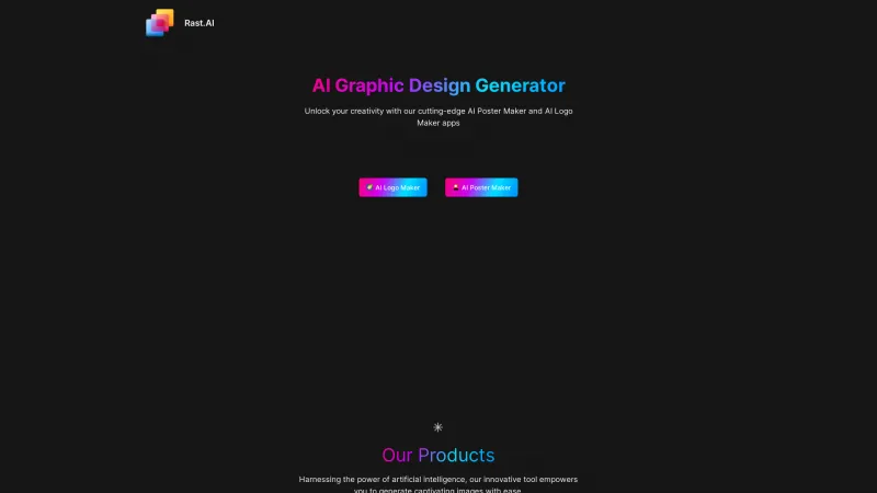 Homepage of AI Poster Maker