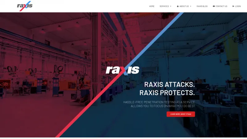 Homepage of Raxis