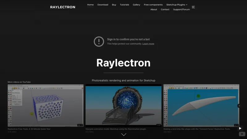 Homepage of Raylectron