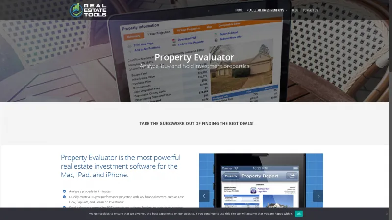 Homepage of Property Evaluator