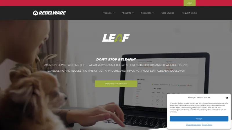 Homepage of Leaf