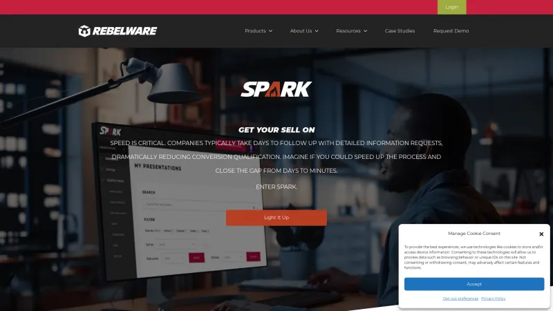 Homepage of Spark