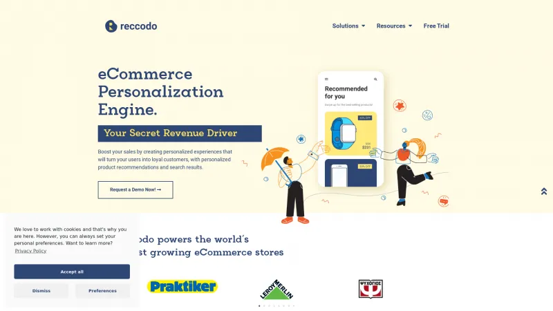 Homepage of Reccodo