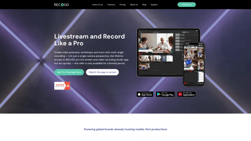 Homepage of RECnGO