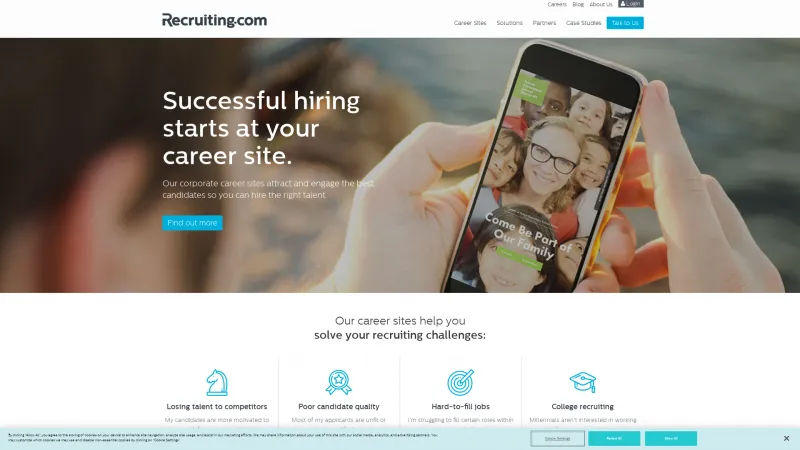 Homepage of Recruiting.com