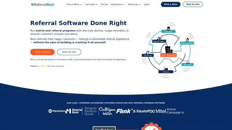 Homepage of Referral Rock