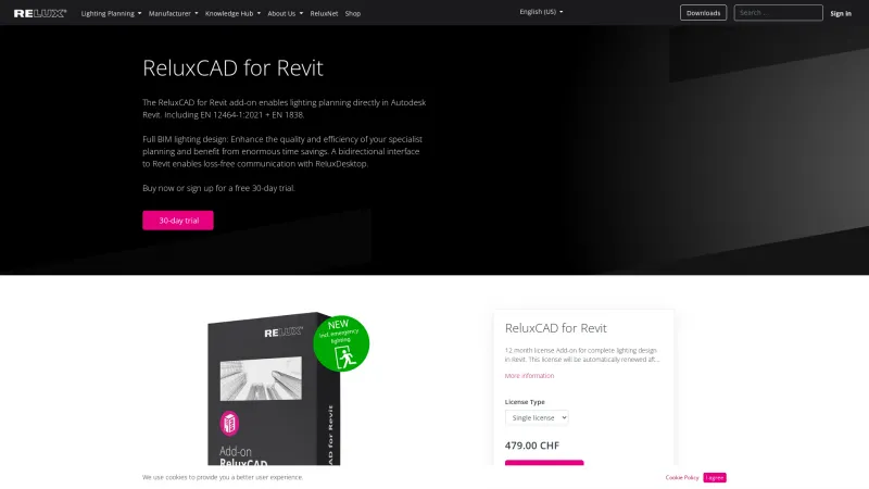 Homepage of ReluxCAD