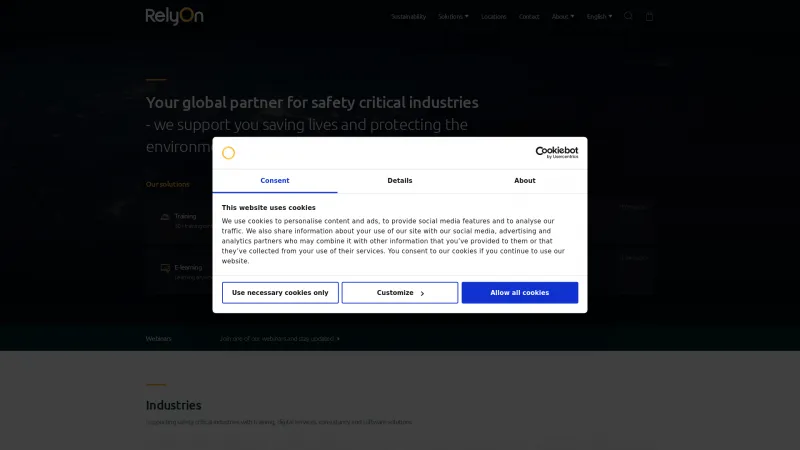 Homepage of RelyOn Nutec