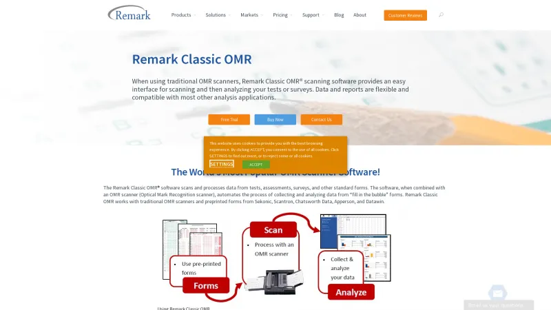 Homepage of Remark Classic OMR