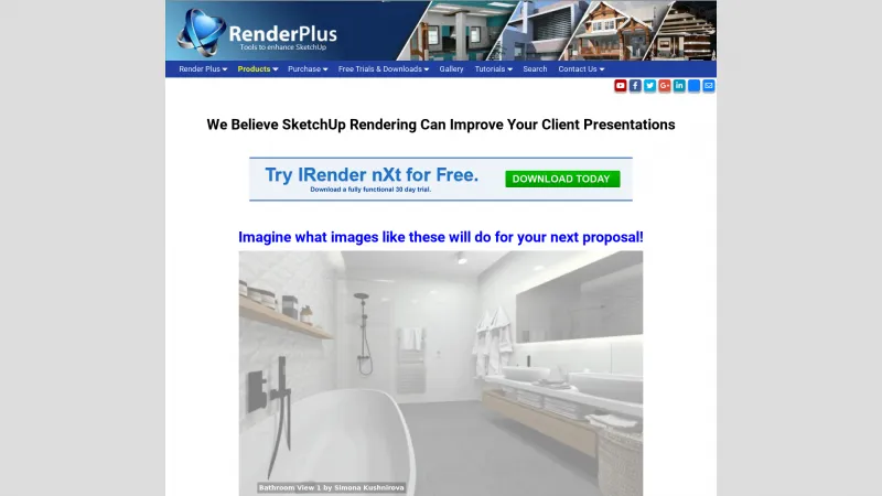 Homepage of IRender nXt