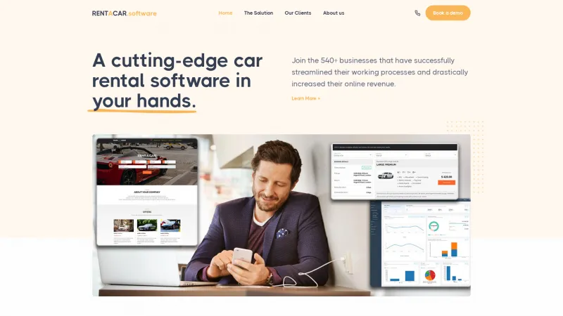 Homepage of RENTACAR.software