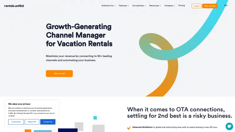 Homepage of Rentals United