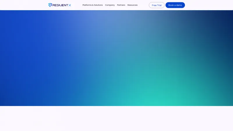 Homepage of ResilientX