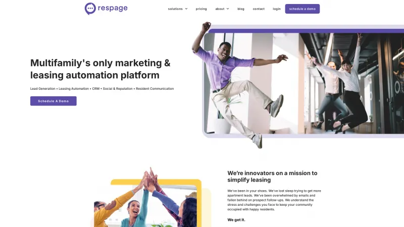 Homepage of Respage