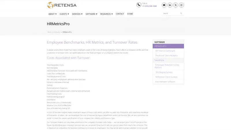 Homepage of HRMetricsPro